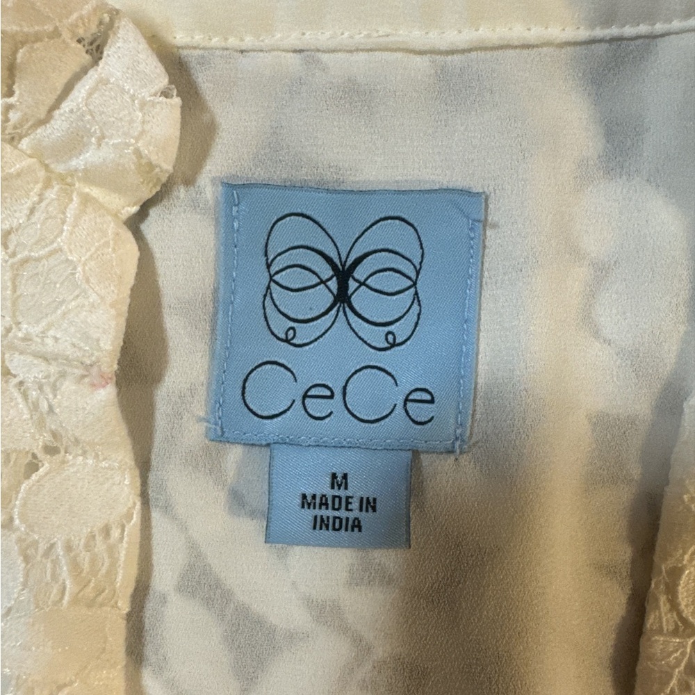 CeCe Puff Sleeve Babydoll Lace‎ Minidress - Picture 4 of 8